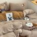 Wholesale INS Style Skin-Friendly Towel Embroidered Four-Piece Soft Cute Cartoon Washed Cotton 4-Piece Bedding Set_maomaolike.com