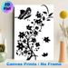 Floral & Butterfly Painting Poster, Minimalist Monochrome Silhouette Poster, Sleek Nature-inspired Decor Ideal For Living Room, Bedroom_maomaolike.com