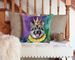 Norwegian Elkhound King Of Mardi Gras Throw Pillow Machine Washable, Indoor Outdoor Decorative Pillow For Couch, Bed Or Patio, 14Hx14W_maomaolike.com