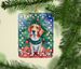 English Foxhound Christmas Porcelain Ornament Christmas Tree Hanging Decorations For Home Christmas Holiday, Rectangle, Gift, Multicolor_maomaolike.com