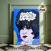 Retro Female Portrait Painting Poster, Vibrant Bold Brushstroke Pop Art Style Poster, Inspirational "Who Cares If We Fail?" Quote For Bedroom, Living_maomaolike.com