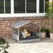PawHut Wicker Dog House Outdoor With Canopy, Rattan Dog Bed With Water-resistant Cushion, For Small And Medium Dogs, Gray_maomaolike.com