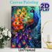 Peacock Themed Painting Poster, Vibrant Watercolor-Style Vivid Peacock With Colorful Feathers Poster, Eye-catching Artistic Decor Ideal For Living_maomaolike.com