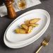 Ceramic Steaming High-end Feel Household Pure White Oval Large Grilled Fish Dish Deep Plate_maomaolike.com