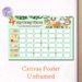 Jungle Animal Potty Chart Painting Poster, Cute Cartoon-style Poster, Cheerful Jungle Animal Design With Clear Tracking Sections To Encourage Positive_maomaolike.com