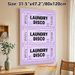 Laundry Disco Ticket Themed Painting Poster, Playful Vintage Ticket-style Poster, Whimsical Purple-toned Design Brings Lighthearted Touch, Ideal For_maomaolike.com