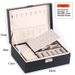 Double-Layer Lockable Organizer, Earring And Storage Necklace Ring Accessories Box, Hand Jewelry Packaging Box_maomaolike.com