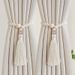 New Simple Luxury Tiebacks Pair Set Tassel Braided Rope Storage Curtain Rings Home Decoration 2p-set_maomaolike.com