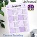 Color Swatch Tracker Painting Poster, Soft Purple Minimalist Design Poster, Practical Tool To Organize Color Swatch Records, Suitable For Art Studio_maomaolike.com
