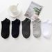 Solid color men's classic black and white socks men's business tube cotton socks cotton socks breathable comfortable invisible socks_maomaolike.com