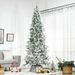 9ft Unlit Snow Flocked Pine Artificial Christmas Tree With Realistic Branches And 1159 Tips, Green_maomaolike.com