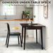 47.2" Rectangle Dining Table For 4, Mid-Century Modern Kitchen Table With Rubber Wood Frame For Dining Room, Mahogany_maomaolike.com