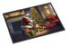 Basenji And Santa Claus Doormat Front Door Mat Indoor Outdoor Rugs For Entryway, Non Slip Washable Low Pile, 24H X 36W_maomaolike.com