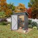 5X3 FT Metal Outdoor Storage Shed, Tool Shed With Pitched Roof And Lockable Door Compact Metal Tool Shed For Garden, Backyard, Patio, Everyday Sundries And Bike Storage, Gray_maomaolike.com