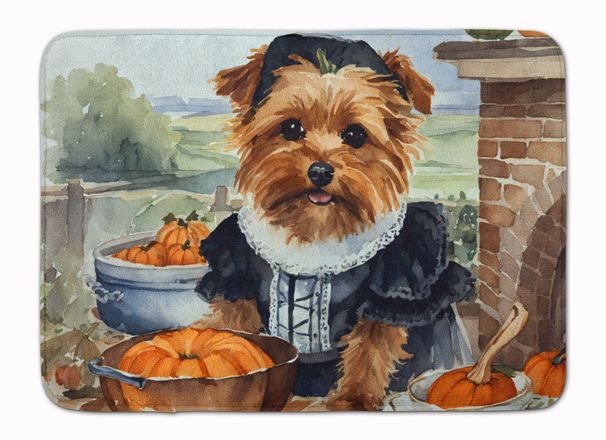 Norfolk Terrier Fall Kitchen Pumpkins Memory Foam Kitchen Mat Machine Washable Anti-Fatigue Mat Cushion Comfort Bath Mat Or Kitchen Rug_maomaolike.com