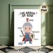 The Armor Of God Painting Poster, Cute Cartoon Warrior With Faith-themed Annotations Poster, Inspirational Religious Decor Ideal For Church, Study_maomaolike.com