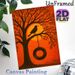 Mockingbird & Tree With Tire Swing Painting Poster, Warm Orange-toned Silhouette Art Poster, Evokes Literary Nostalgia, Ideal For Living Room And_maomaolike.com