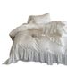 Ice Silk Quilt Eleant Romantic French Style White Summer Tencel Four-Piece Set Cool Silky Naked Sleep Duvet Cover_maomaolike.com