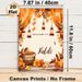 Haldi Welcome Painting Poster, Warm Watercolor Style Poster, Orange Floral & Lantern Adorned Festive Welcome Decor, Ideal For Haldi Ceremony Venues_maomaolike.com