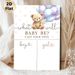 Gender Reveal Teddy Bear Painting Poster, Soft Watercolor Style Teddy Bear With Pastel Balloons & Hearts Poster, Ideal For Gender Reveal Voting_maomaolike.com