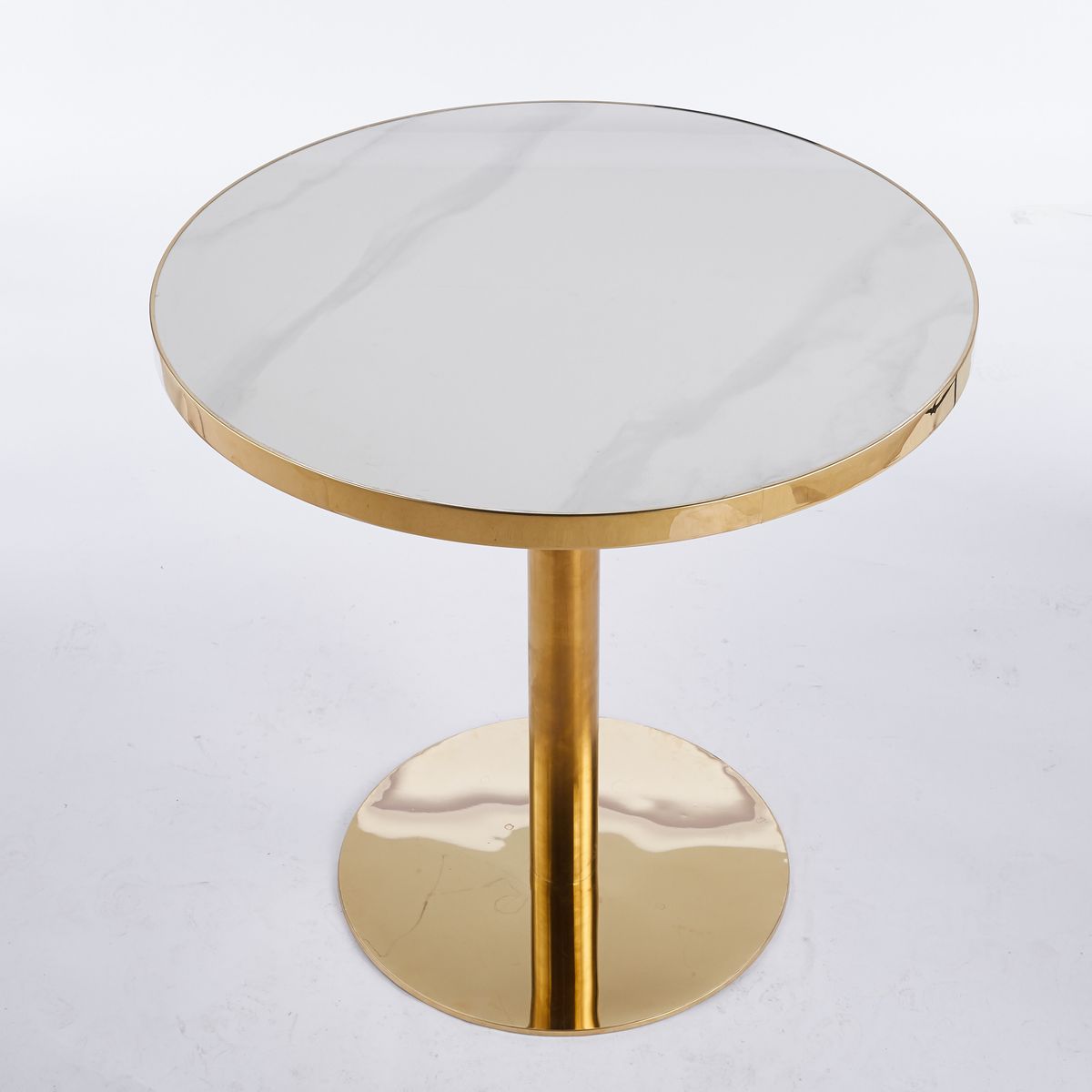 31.5inch Mid-Century Modern Pedestal Table, Multi-Functional Dining Table For 4-6 People & Large Coffee Table, White MDF Top For Living Room, Kitchen, Office_maomaolike.com