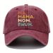 Unisex Printed MAMAMA MOM BRUH washable baseball caps for men and women outdoor sunscreen caps_maomaolike.com
