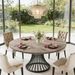 Round Dining Table For 4-6, 47" Farmhouse Circle Kitchen Table_maomaolike.com