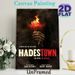 Hadestown Musical Painting Poster, Dark Gothic Burning Red Spider Lily & Skeleton Hand Poster, Atmospheric Theatrical Art Decor For Living Room_maomaolike.com
