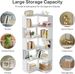 6-Tier Corner Bookshelf, 64.96" Corner Bookcase With Anti-Drop Panel_maomaolike.com