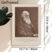 Charles Darwin Portrait With Inspirational Quote Painting Poster, Vintage Sepia-toned Classic Portrait Poster, Motivational Quote Design For_maomaolike.com