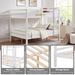 Full Over Full Bunk Bed With Thick Posts,Wooden Bunk Bed With High Guardrail And Ladder For Kids, Teens, Dorm Rooms, And Guest Rooms,No Box Spring Needed,White_maomaolike.com
