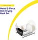 Sweet Home Collection 2 Piece Dish Drying Rack Set Drainer With Utensil Holder Simple Easy To Use Fits In Most Sinks, 14.5" X 13" X 5.25", Black_maomaolike.com