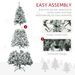 7.5 Ft Tall Pre-lit Artificial Christmas Tree Holiday Décor With 1188 Snow Flocked Branches, 500 Warm White LED Lights, Auto Open, Green_maomaolike.com