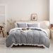 Luxury Ruffled Duvet Cover With Patchwork Patterns - Soft Milled Velvet, Active Dyed Colors, Multi-Color Options_maomaolike.com