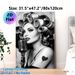 Vintage Singer Painting Poster, Monochrome Retro Glamour Scene Poster, Stylish Nostalgic Decor Idea For Bedroom, Living Room, Music Studio_maomaolike.com