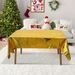 137 X 274cm Plastic Tablecloth Rectangle Table Covers Metallic Party Tablecloth Foil Table Cover For Birthday Wedding Christmas Gold 12PCS_maomaolike.com