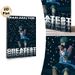 Hip-hop Singer Painting Poster, Atmospheric Stage Performance With Starry Backdrop Poster, Eye-catching Rap-themed Decor Ideal For Music Studio_maomaolike.com