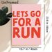 Running Motivational Painting Poster, Bold Red Typographic Poster, Inspiring Running Quote Decor Ideal For Gym, Home Workout Area And Hallway_maomaolike.com