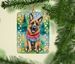 German Shepherd Christmas Porcelain Ornament Christmas Tree Hanging Decorations For Home Christmas Holiday, Rectangle, Gift, Multicolor_maomaolike.com