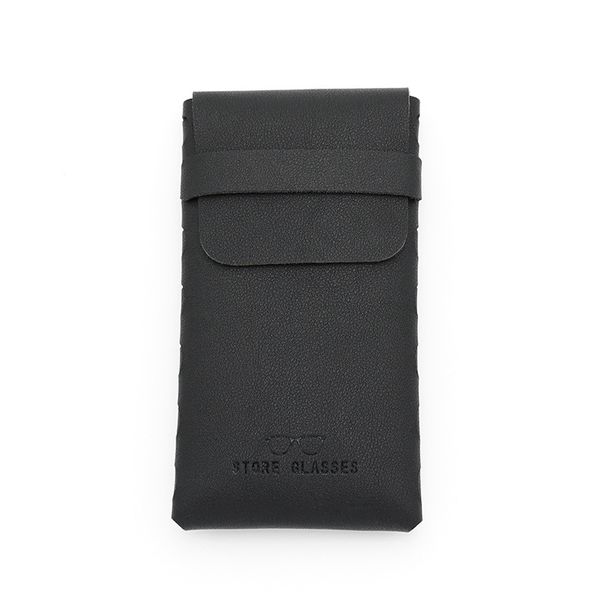 Unisex Glasses bag soft leather simple myopia reading glasses leather case men's portable soft bag storage bag women's fresh leather glasses case_maomaolike.com