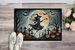 Flying Witch Spooky Halloween Doormat Front Door Mat Indoor Outdoor Rugs For Entryway, Non Slip Washable Low Pile, 24H X 36W_maomaolike.com