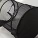 Home Organization Tool: Three-dimensional Black Mesh Storage Basket, Foldable And Space-saving Laundry Basket_maomaolike.com