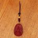 New Cinnabar Zodiac Guardian Buddha Keychain Accessory For Men And Women Lucky Square Pendant_maomaolike.com
