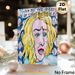 Quirky Portrait Painting Poster, Bold Expressive Hand-painted Blonde Figure With Witty Slogan Poster, Playful Eye-catching Decor Suitable For Living_maomaolike.com