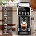 20 BAR Slim Espresso Machine With Milk Frother, Cup Warmer, 43 OZ Detachable Tank, For Espresso, Americano, Latte, Space-Saving, Screen Button, Black, Resale Prohibited_maomaolike.com