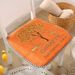 Nordic Dining Chair Chenille Japanese Style Thickened Home Use Horseshoe-Shaped Restaurant Stool Cushion Winter Non-Slip_maomaolike.com