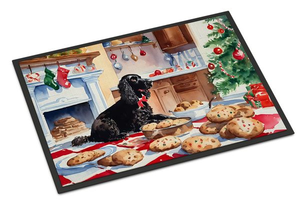 American Water Spaniel Christmas Cookies Doormat Front Door Mat Indoor Outdoor Rugs For Entryway, Non Slip Washable Low Pile, 24H X 36W_maomaolike.com