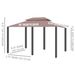 Gazebo 10x13 Khaki With Curtains Vented Roof And Steel Frame For Outdoor Use_maomaolike.com