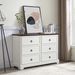 Modern Farmhouse 6-Drawer Chest Of Drawers For Bedroom, Wooden Bedroom Drawer Dresser With 6 Storage Drawers,6 Drawer Dresser Chests For Bedroom_maomaolike.com