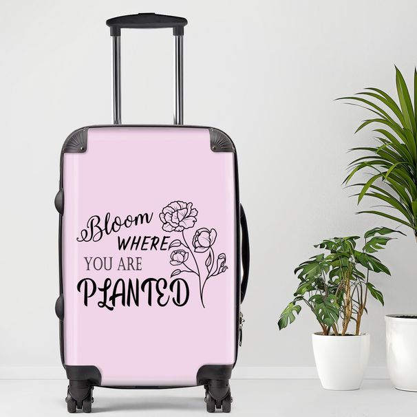 Bloom Where You Are Planted Luggage, 20/24/28 Inch Luggage, Carry-On, Custom Luggage, Luggage Set, Suitcase, Travel, Vacation, Cabin Suitcase, Custom Suitcase, Personalized Luggage_maomaolike.com